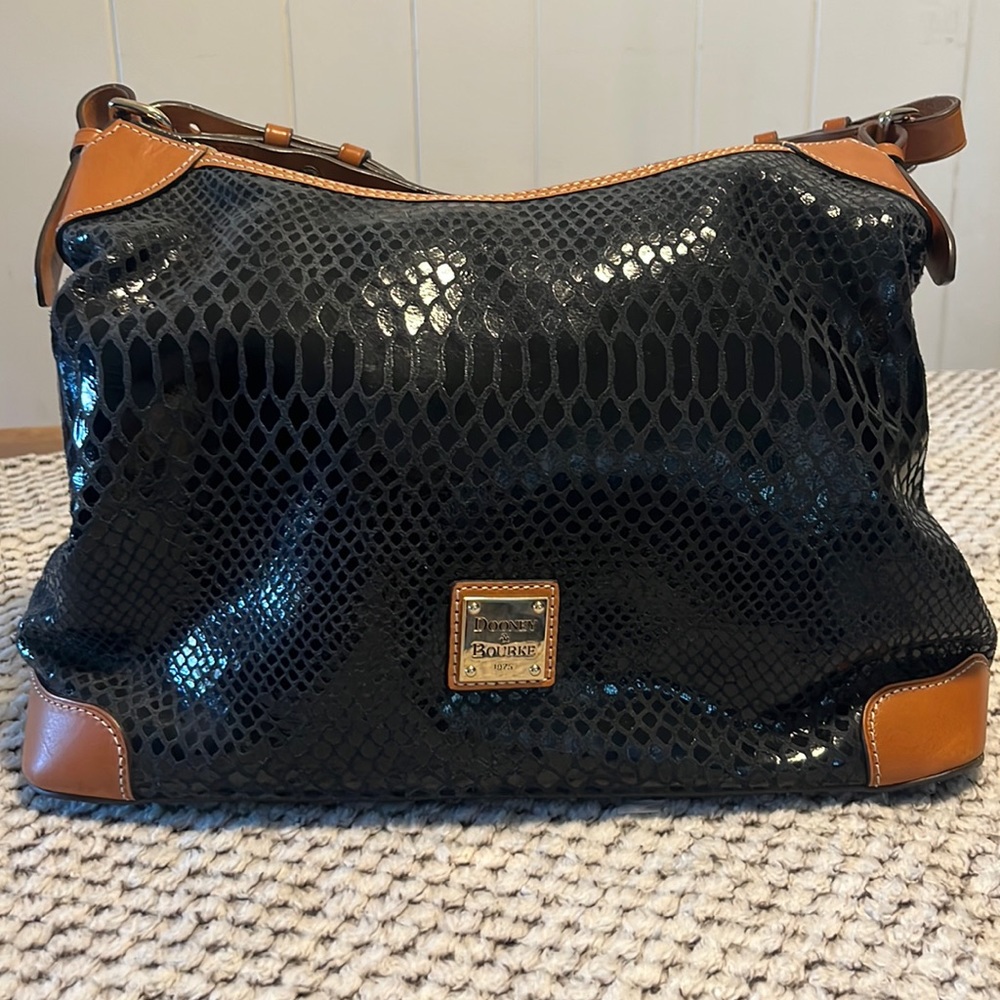 Dooney and Bourke croc print shoulder bag
